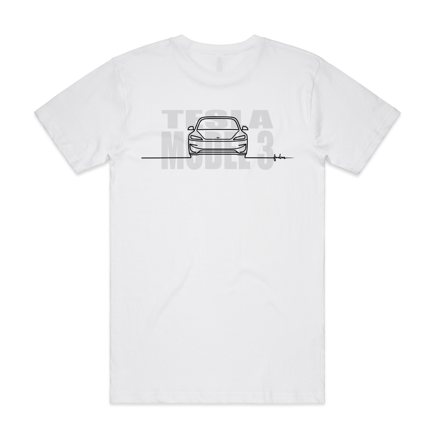 Fineline - Tee - TESLA MODEL 3