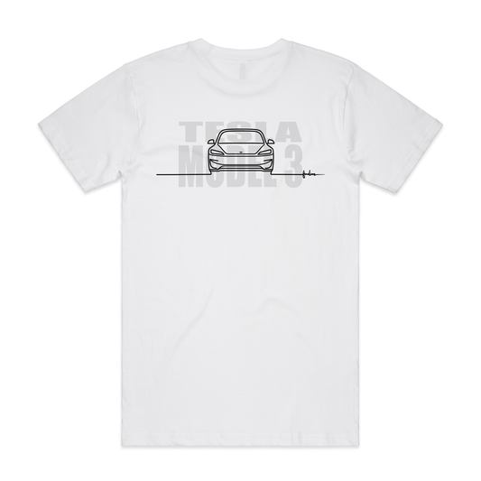 Fineline - Tee - TESLA MODEL 3 - Fineline Apparel Co